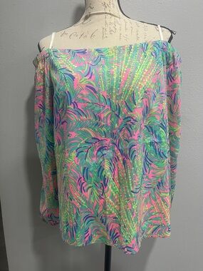 Off-Shoulder Lilly Pulitzer Tropical Print